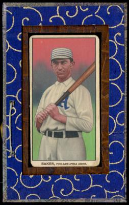 Picture, Helmar Brewing, T206-Helmar Card # 28, Frank BAKER (HOF), Bat on shoulder, Philadelphia Athletics